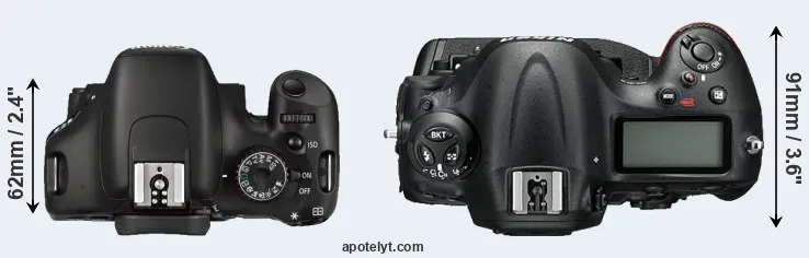 Compare 550D versus D4S top