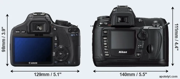 Comparison 550D or D70s rear
