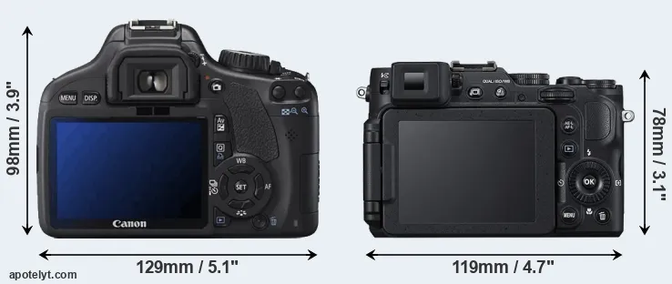 Comparison 550D or P7800 rear