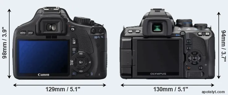 Comparison 550D or E-620 rear