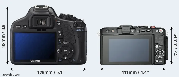Comparison 550D or E-PL6 rear