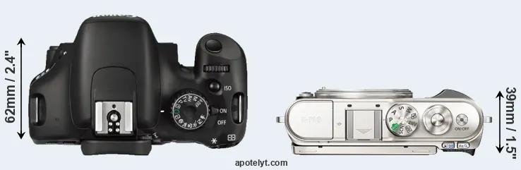 Compare 550D versus E-PL9 top