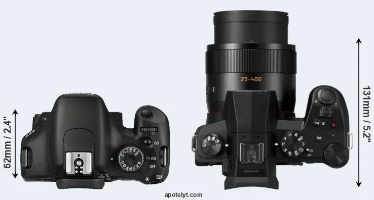 Compare 550D versus FZ1000 II top