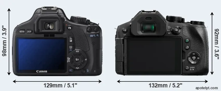 Comparison 550D or FZ330 rear