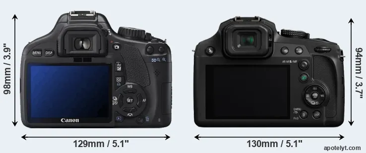 Comparison 550D or FZ82 rear