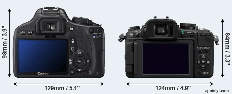 Comparison 550D or G2 rear