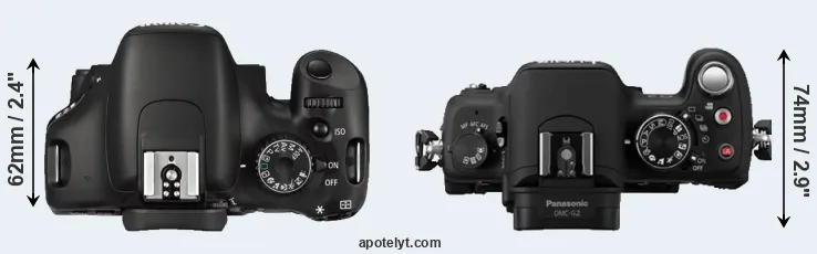 Compare 550D versus G2 top