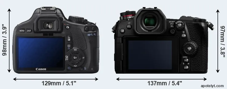 Comparison 550D or G9 rear