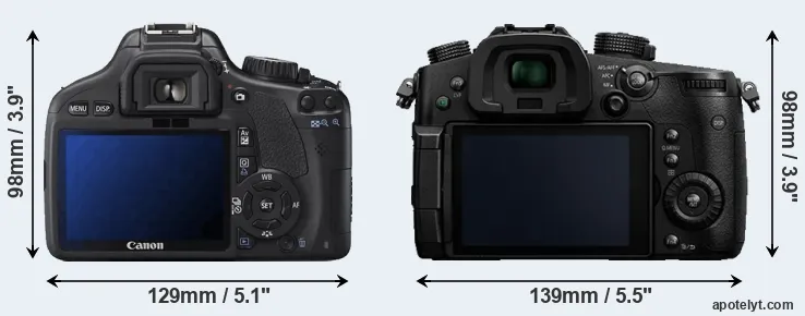 Comparison 550D or GH5 rear