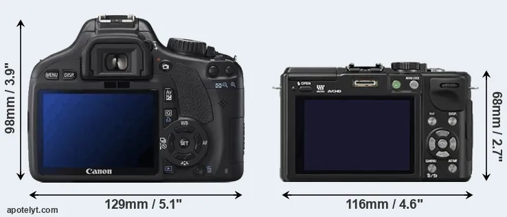 Comparison 550D or GX1 rear