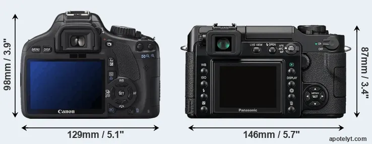 Comparison 550D or L1 rear