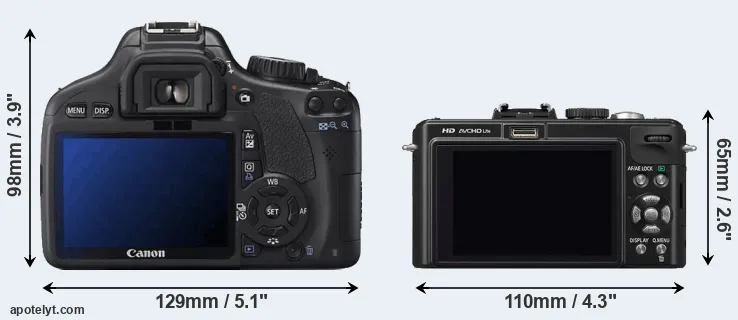 Comparison 550D or LX5 rear