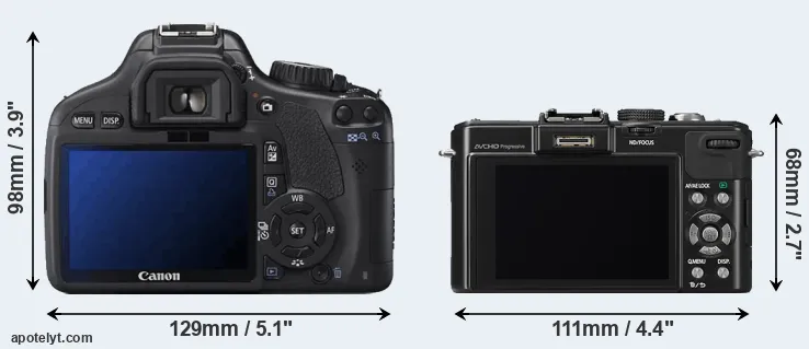 Comparison 550D or LX7 rear