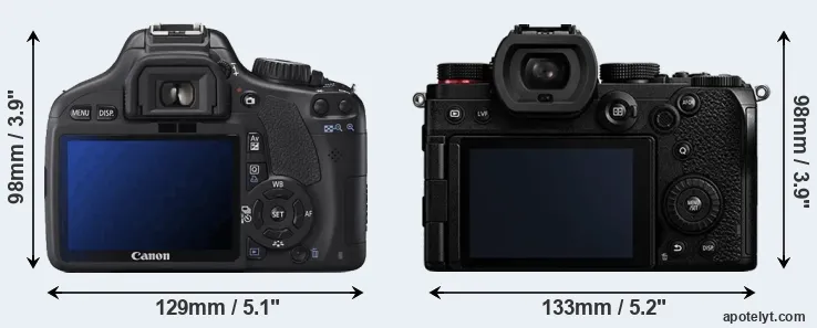 Comparison 550D or S5 rear