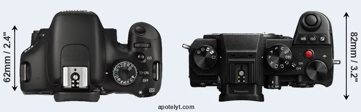 Compare 550D versus S5 top