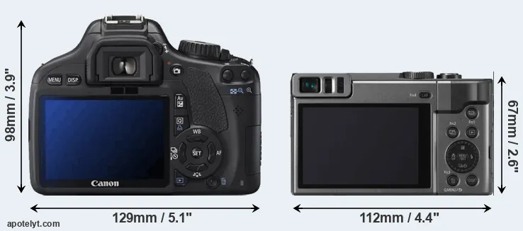 Comparison 550D or TZ90 rear