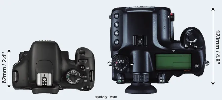 Compare 550D versus 645Z top