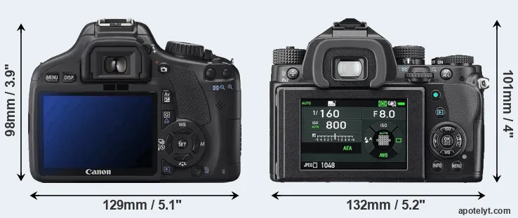 Comparison 550D or KP rear