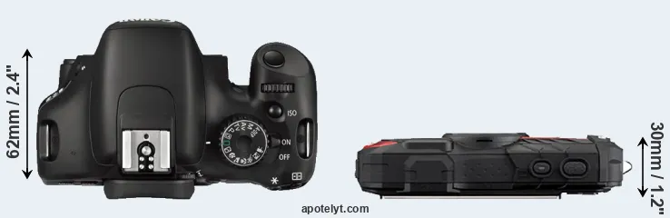Compare 550D versus WG-60 top
