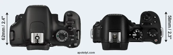 Compare 550D versus NX30 top