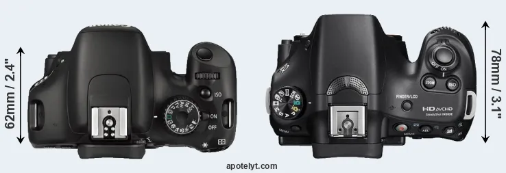Compare 550D versus A58 top