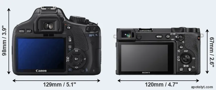 Comparison 550D or A6600 rear