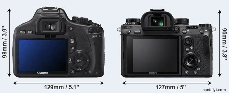 Comparison 550D or A9 rear