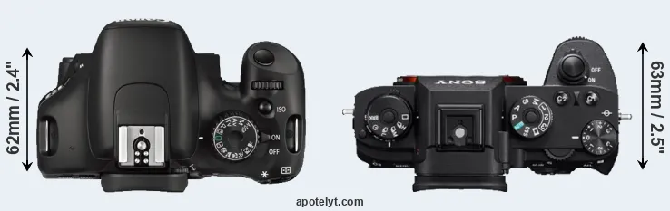 Compare 550D versus A9 top