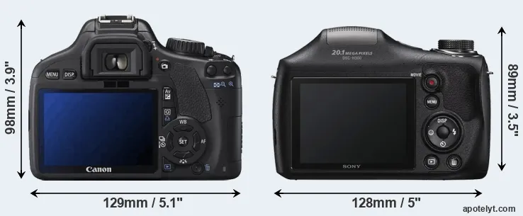 Comparison 550D or H300 rear