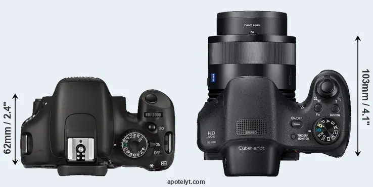 Compare 550D versus HX350 top
