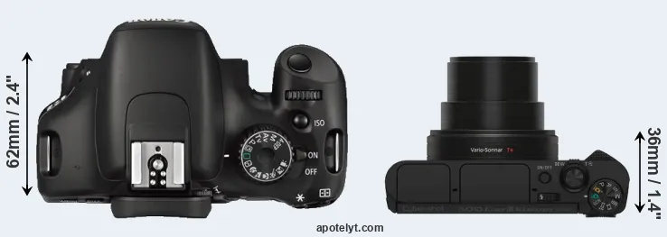 Compare 550D versus HX80 top