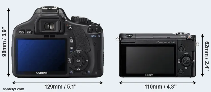 Comparison 550D or NEX-3N rear