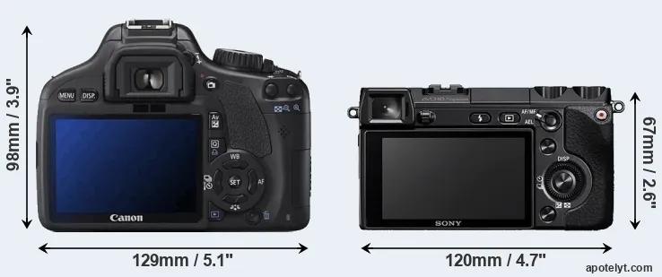 Comparison 550D or NEX-7 rear