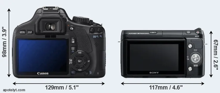 Comparison 550D or NEX-F3 rear