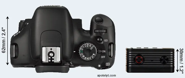 Compare 550D versus RX0 top
