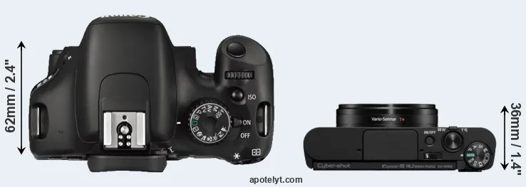 Compare 550D versus WX800 top