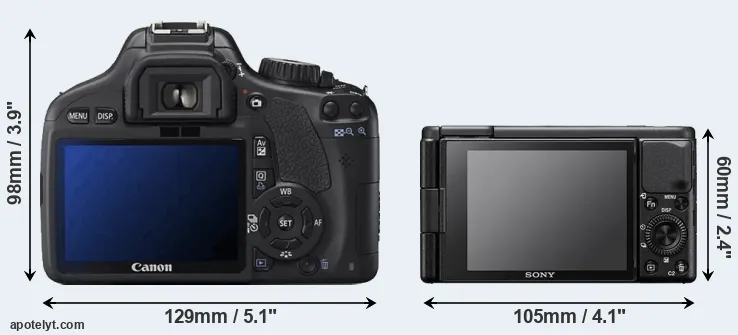 Comparison 550D or ZV-1 rear