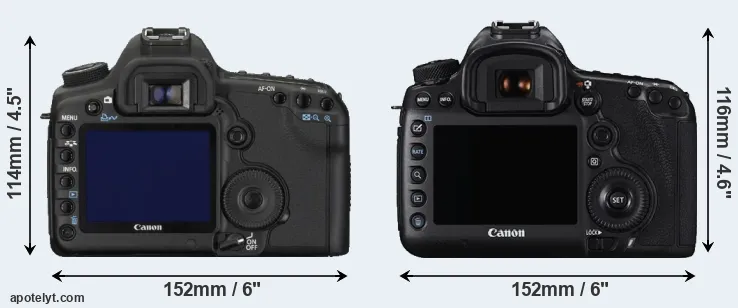Comparison 5D Mark II or 5DS rear