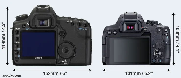 Comparison 5D Mark II or 850D rear