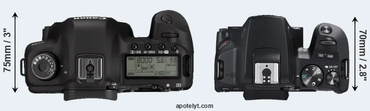 Compare 5D Mark II versus SL3 top