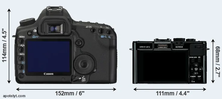 Comparison 5D Mark II or D-LUX 6 rear