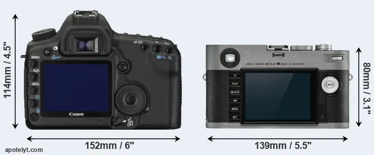 Comparison 5D Mark II or M-E Typ 240 rear
