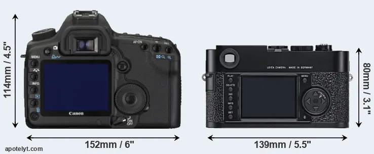 Comparison 5D Mark II or M9 rear