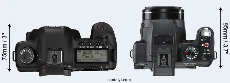 Compare 5D Mark II versus V-LUX 2 top