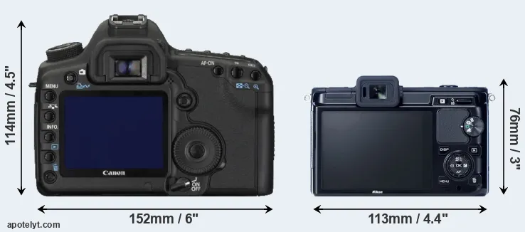 Comparison 5D Mark II or V1 rear