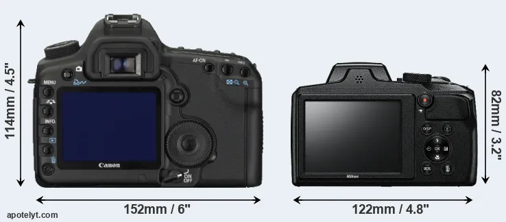Comparison 5D Mark II or B600 rear