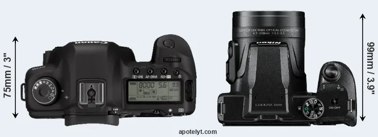 Compare 5D Mark II versus B600 top