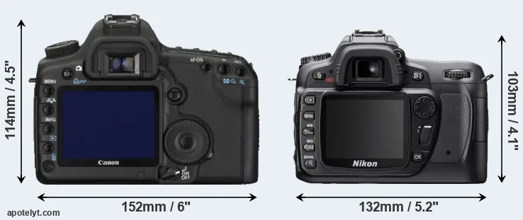 Comparison 5D Mark II or D80 rear