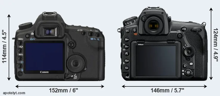 Comparison 5D Mark II or D850 rear