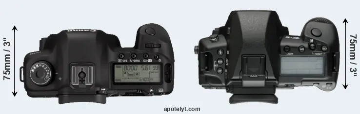 Compare 5D Mark II versus E-5 top